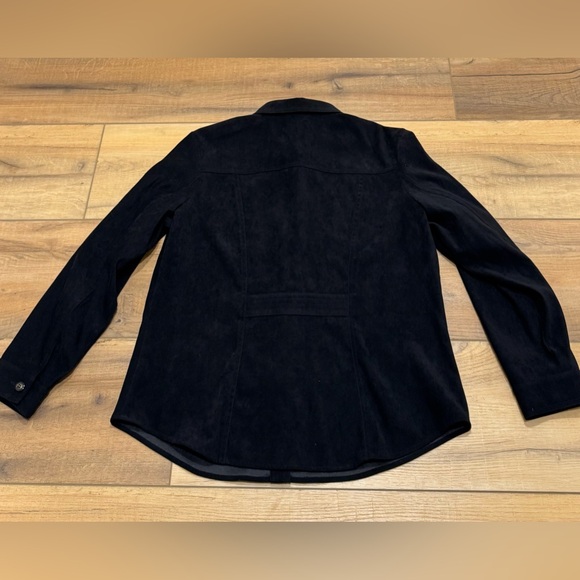 Talbots Petites Size Medium M Black Long Sleeve Button Down Top Shirt - Picture 2 of 4